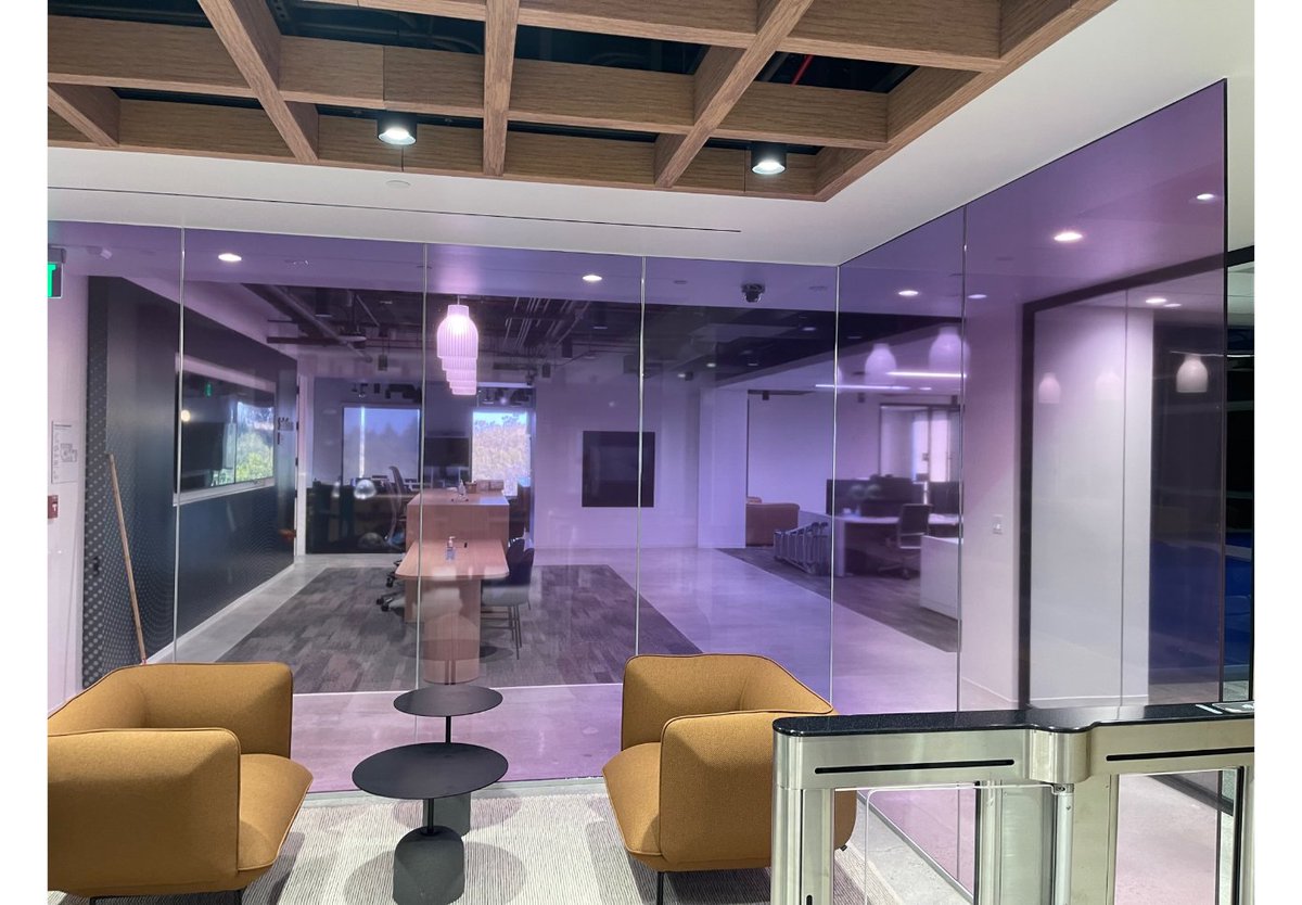 ISIcalifornia's tweet image. Last month the ISI team installed these unique window vinyls throughout the Accenture office in San Francisco. The purple hue really enhances the space. #vinylinstallation #signinstallations #signprojects