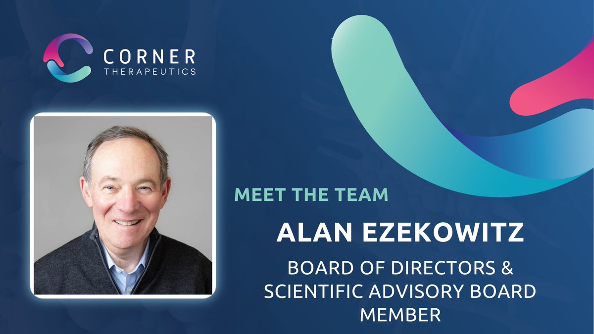 Corner Therapeutics (@corner_tx) on Twitter photo Our SAB features industry experts including Alan Ezekowitz, a partner at <a href="/ThirdRockV/">Third Rock Ventures</a>. He is known for his work in phagocyte biology and innate immunity, as well as his roles as the Charles Wilder Professor of Pediatrics at @HarvardMed and Co-founder & CEO of Abide Therapeutics. Our SAB features industry experts including Alan Ezekowitz, a partner at <a href="/ThirdRockV/">Third Rock Ventures</a>. He is known for his work in phagocyte biology and innate immunity, as well as his roles as the Charles Wilder Professor of Pediatrics at @HarvardMed and Co-founder & CEO of Abide Therapeutics.
