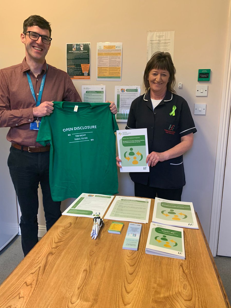 Thank you to all our colleagues for supporting our #OpenDisclosureweek2023. Today the focus is on promoting Open Disclosure in Mental Health services.

Information on support services/resources is available at www2.healthservice.hse.ie/organisation/q…