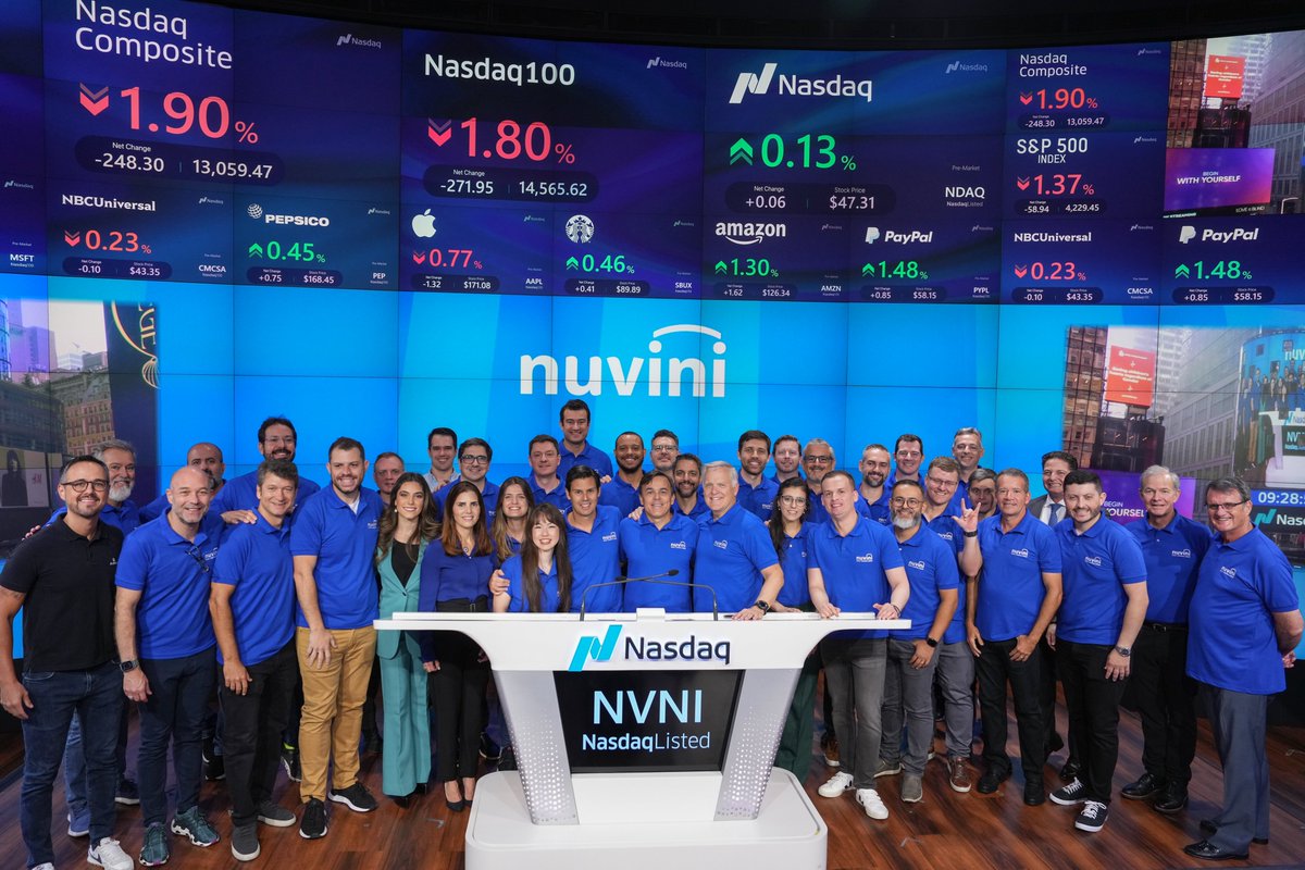 Nuvini is ringing in its listing on <a href="/NasdaqExchange/">Nasdaq Exchange</a> at this morning’s Opening Bell. 🛎️

Headquartered in São Paulo, Brazil, Nuvini is the leading serial software business acquirer in Latin America, investing in established companies to foster an entrepreneurial environment,