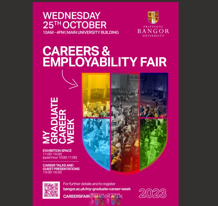 BangorSENS's tweet photo. Bangor students, register now for the @BangorUni careers fair https://t.co/44sEBG0LJg https://t.co/DatoPMKyNx
