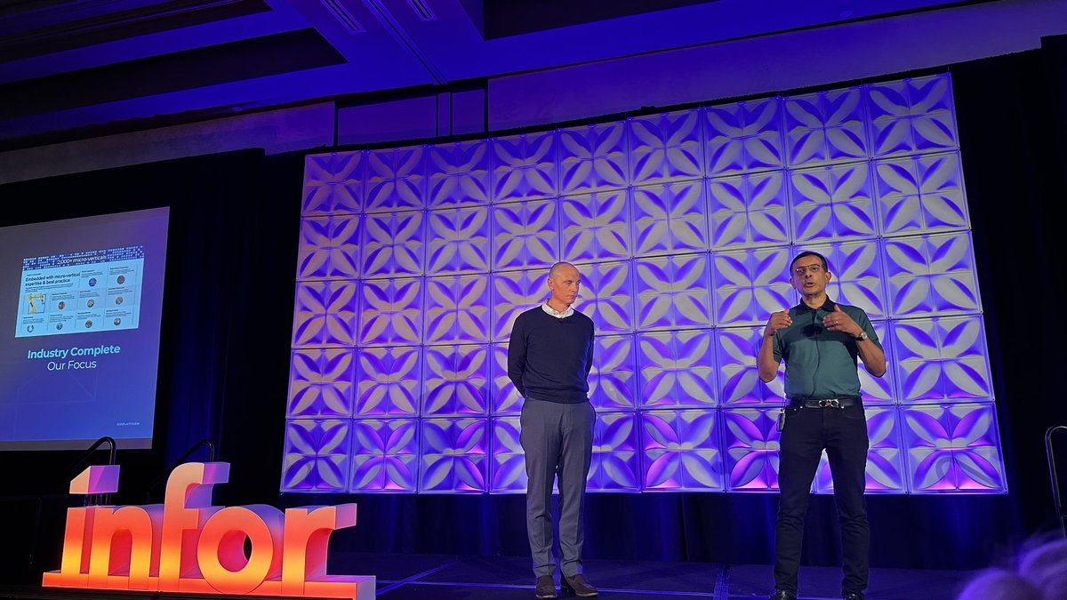 rwang0's tweet image. MyPOV: CEO Kevin Samuelson and President and CTO Soma Somasundaram sharing how the company has evolved and making the case for the Infor OS platform 
@infor #InforNow