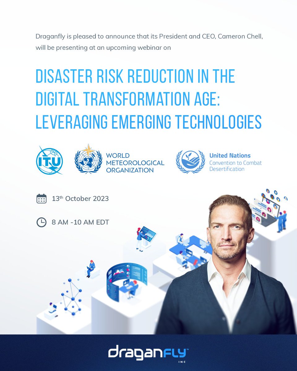 I'm thrilled to address United Nations experts gathering on emerging technologies for Disaster Risk Reduction.  I'm eager to present real-world use cases of how <a href="/DraganflyInc/">Draganfly Inc.</a>'s drone technology has enhanced disaster management efforts. $DPRO   bit.ly/46TFCXp