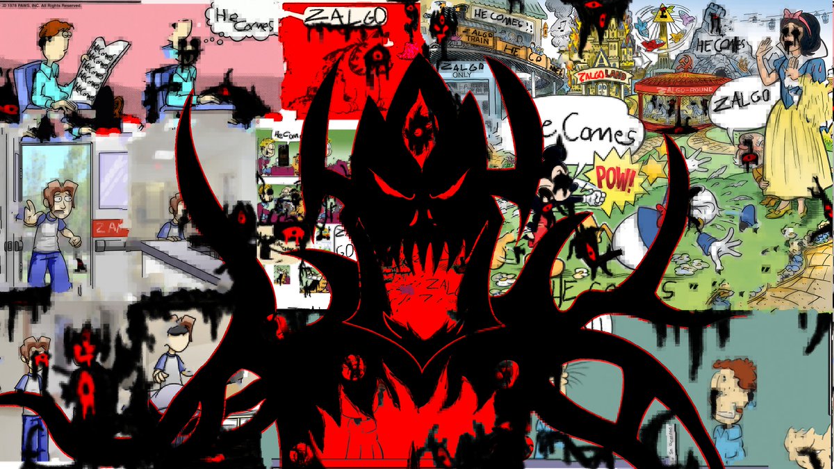 Pastatober day 19: #pastatober #pastatober2023 #creepypasta #ogcreepypasta # zalgo #hecomes #art #ArtistOnTwitter #zalgocreepypasta, image size:1200x675