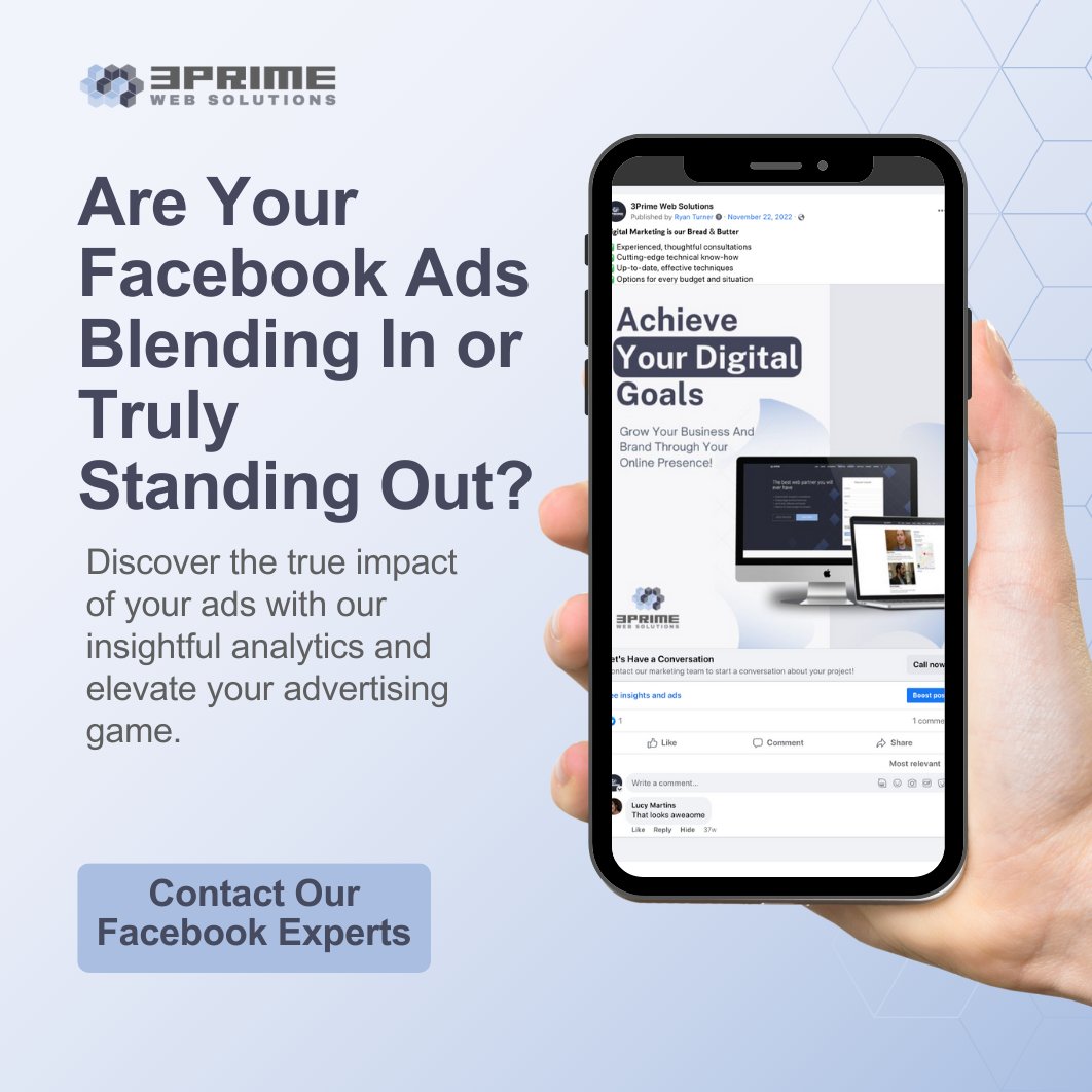 3PRIME's tweet photo. Boost Conversions 📈 Unleash the Power of Distinctive Facebook Ads with our Facebook Experts! 
Learn more at --> https://t.co/DLPAGyOnh5 https://t.co/Cu2MhudxA3
