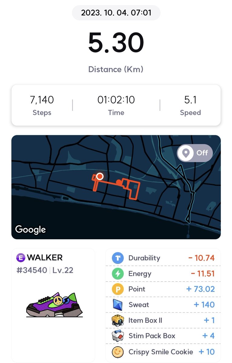 GenAxi_T's tweet photo. # 18/25 🏃‍♂️
#SuperWalk #MoveToEarn #Running #BNB          #BSC #NFT https://t.co/hBJxnB165A