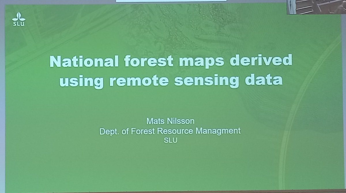 Mats Nilsson, National Forest Data Lab.  National forest maps derived using remote sensing data.  Very important in Sweden where forest makes up 70% of land cover. 

#BOD143 #Lantmäteriet #Gävle #CountryDay #GeoScience #GeoData #RemoteSensing #LiDAR