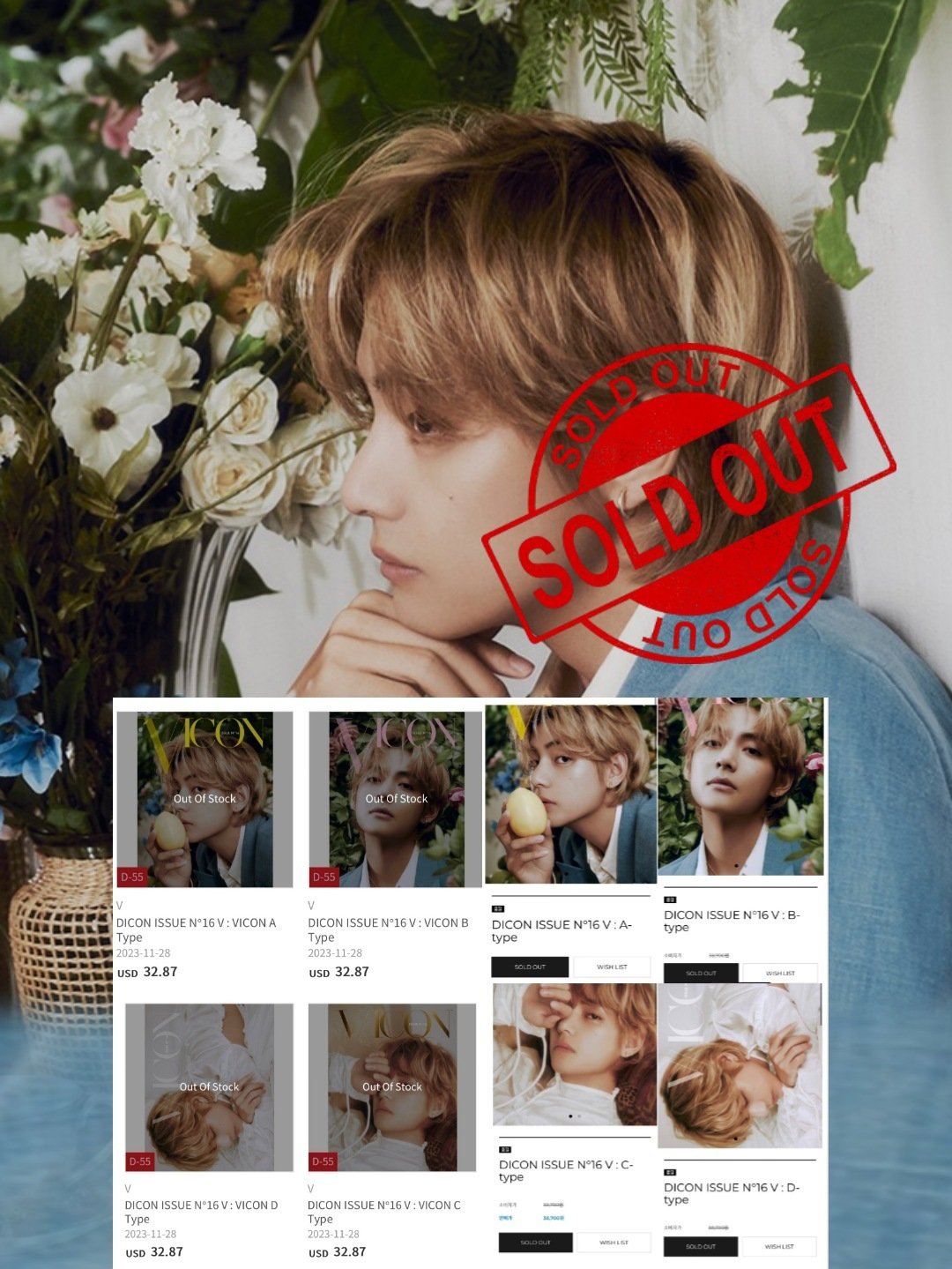 BTS V テテ DICON VICON 写真集 Cタイプ BTS V VICON D-type DICON 写真