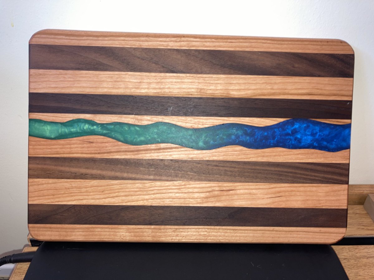 Pretty cool cutting board made by a student in class. #BMSBison