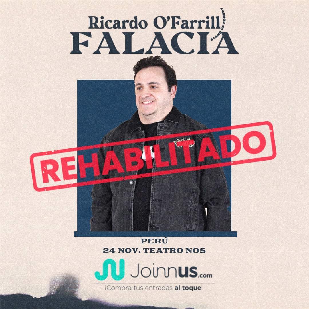 ¡Prepárate para una noche llena de risas y diversión! 😂🎭 @richieofarrill_ llega a Perú este próximo 24 de Noviembre, con su show “Falacia Rehabilitado” en el impresionante Teatro NOS de la PUCP. 🙌 . . . #Ofarrill #standup #standupcomedy #comedy #Lima #ZafiroInternacional