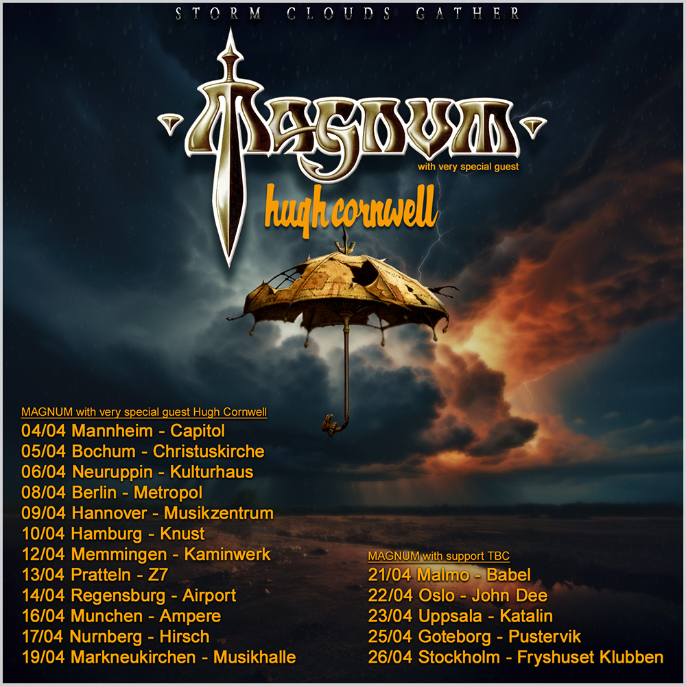 MAGNUM are delighted to announce tour dates for 2024 magnumonline.co.uk/gigs