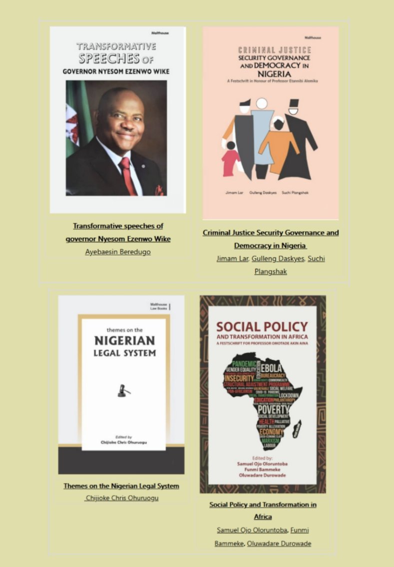malthouselagos's tweet photo. ✒️ Chijioke Chris Ohuruogu (ed.) / Themes on the Nigerian Legal System (2023)
https://t.co/RaPdWuqAqZ
#MalthousePressNigeria
#MalthouseSocSciBooks
#MalthouseLawBooks
#Books
#Reading
#AfricanBooksCollective https://t.co/LL3iT5ExkO