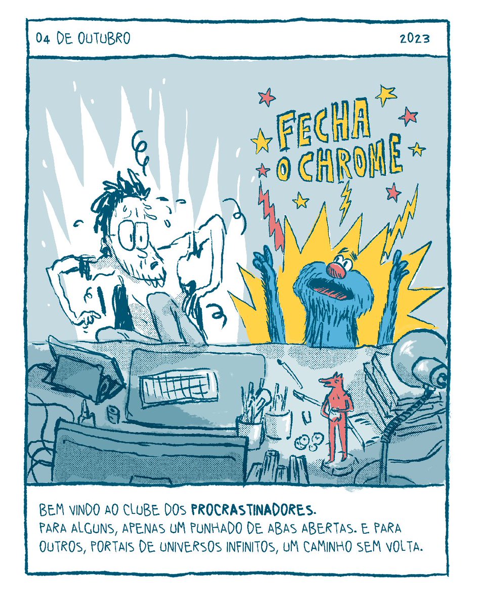 elcerdo's tweet photo. Do mesmo autor de "vá beber um copo de água", vem aí o próximo best seller, "fecha essas abas".

#elcerdo #diário #diary #elcerdodiário #procrastination #procrastinação #muppets https://t.co/zzcQx4Fb5G