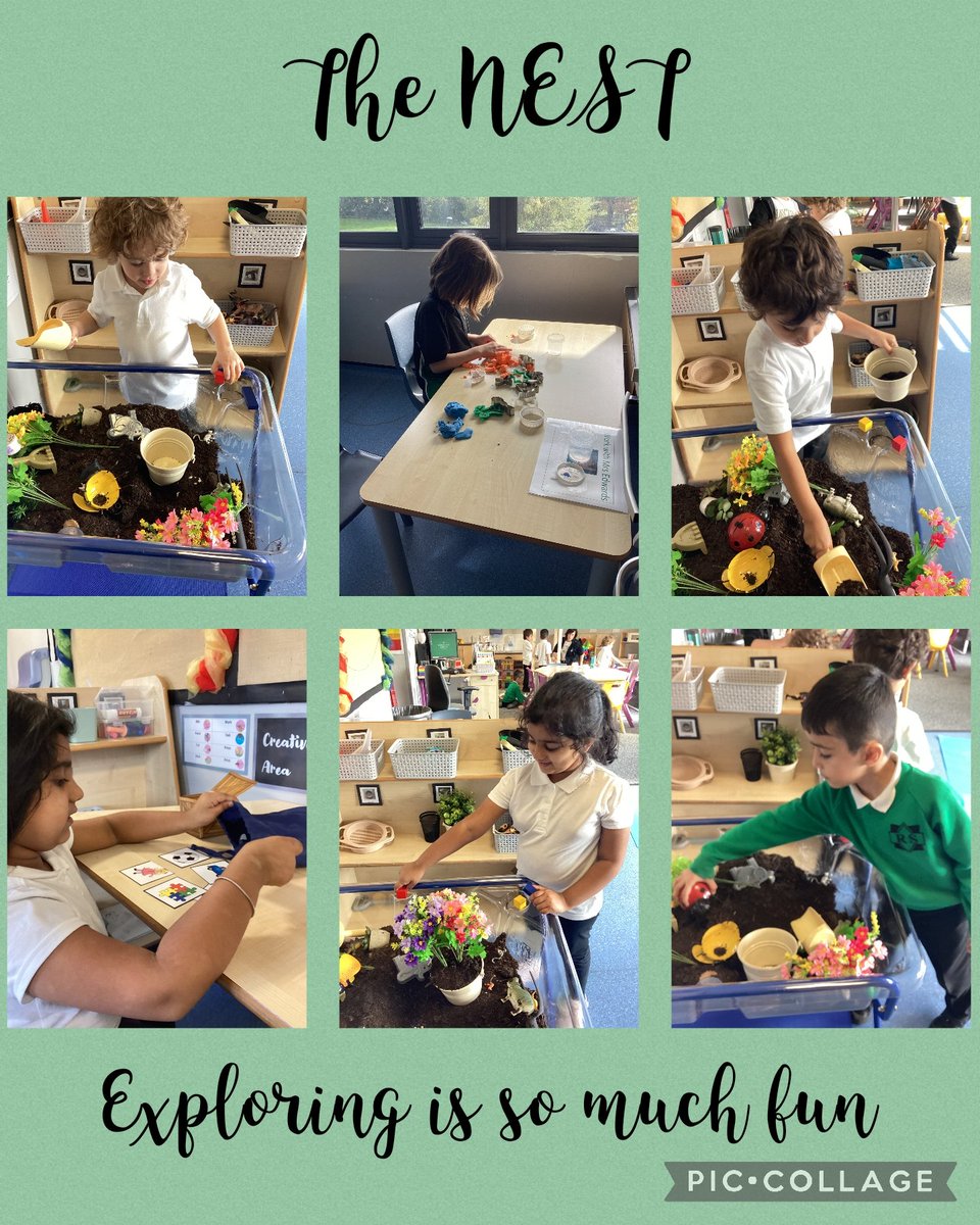 Roundhay_NEST's tweet photo. The children are loving exploring The NEST classroom. 

I'm looking forward to what the rest of the week has in store for us. 

Mrs Edwards 🦉 https://t.co/ZTwHFFF5XN