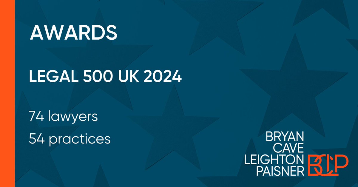 In <a href="/thelegal500/">The Legal 500</a> UK 2024 guide released today, BCLP received 54 practice area rankings and 74 individual lawyer rankings which include eight Tier 1 practice honors. bclp.legal/3LMU5fE