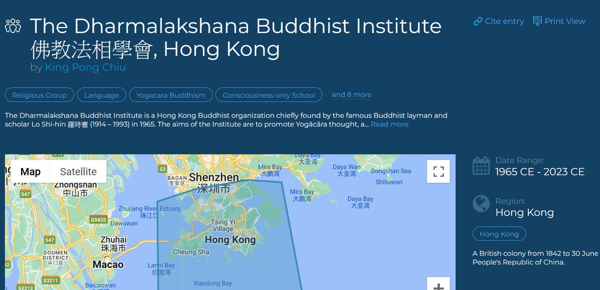 mattjhamm's tweet image. Check out this fantastic new entry about the Dharmalakshana Buddhist Institute by King Pong Chiu on the DRH! @ReligionHistory 

religiondatabase.org/browse/1978