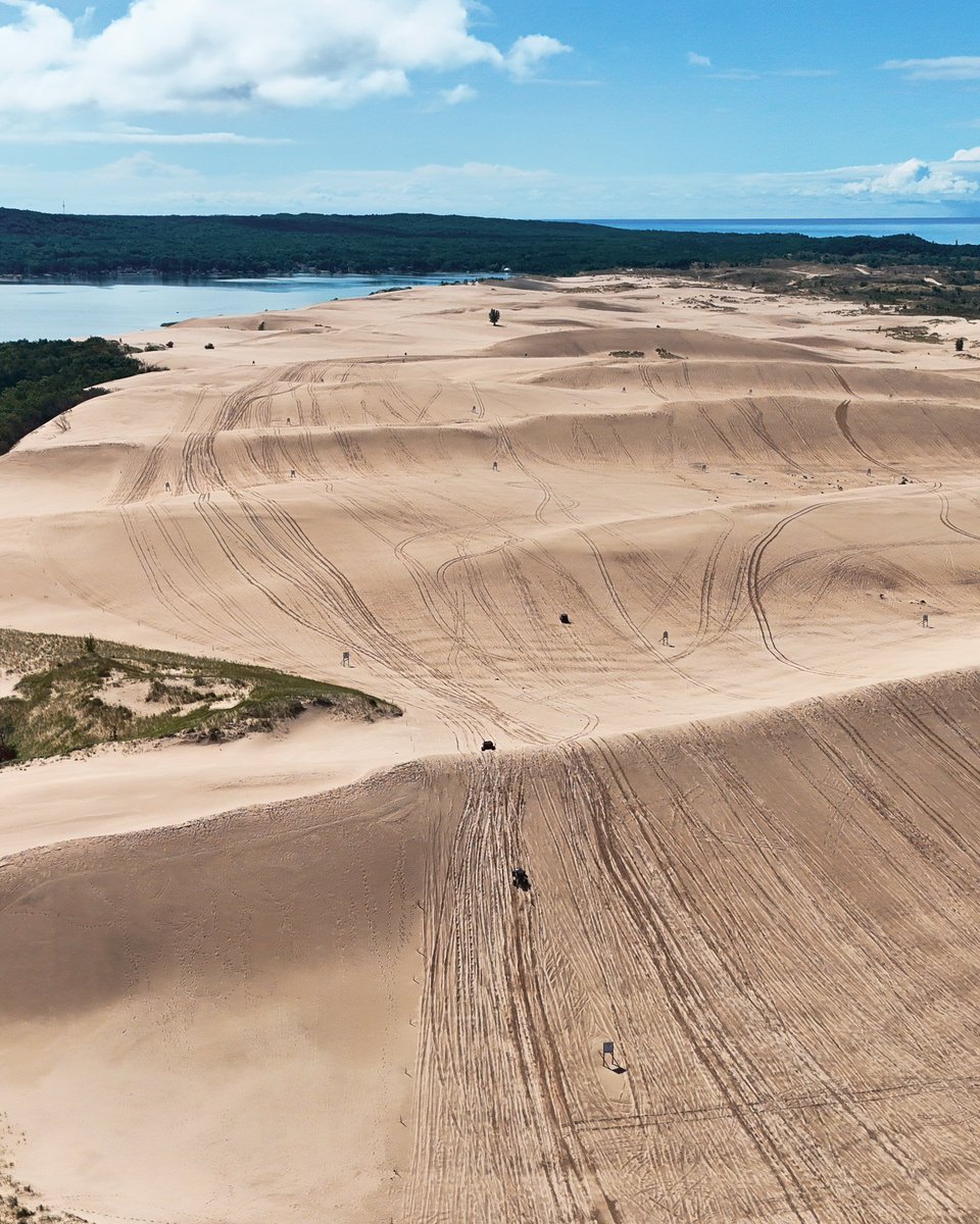 Views from above Silver Lake Sand Dunes. <a href="/ThinkDunes/">Think Dunes</a> #silverlakesanddunes