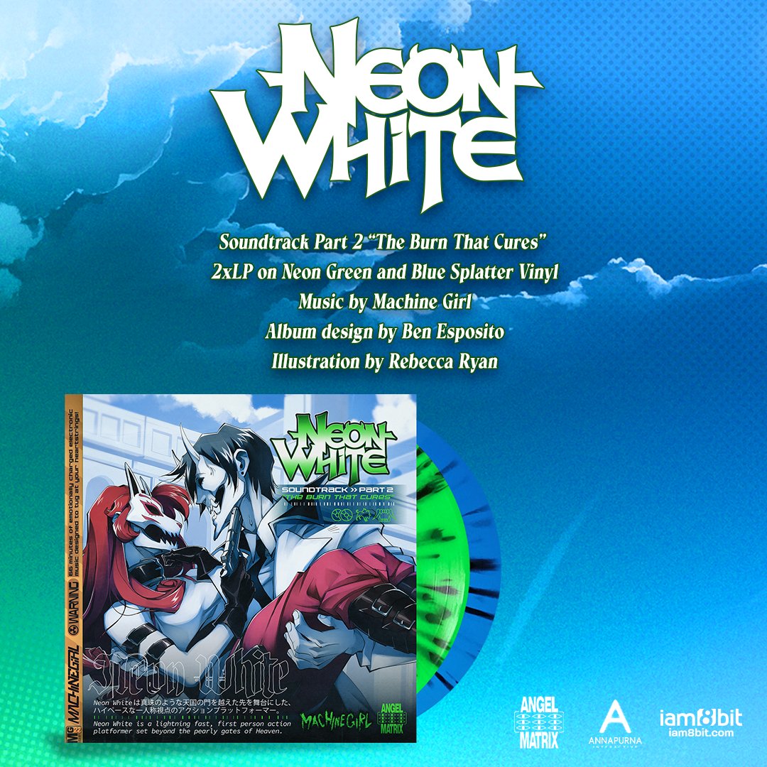 iam8bit  Neon White Soundtrack Part 2 “The Burn That Cures” 2xLP - iam8bit