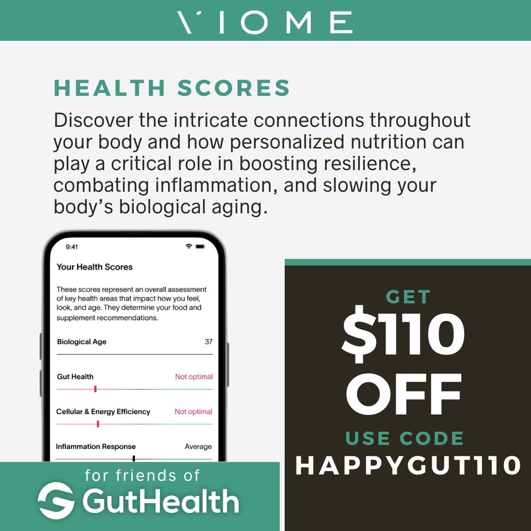 GutHealthOrg's tweet image. 🌟 Dive into Viome's tests to discover insights tailored just for you! 🧬✨
💰 Use code HAPPYGUT110 for $110 off!
🎉 Don't miss out—invest in your well-being here: viomehq.sjv.io/c/3871347/1692…! 🚀
#Coupon #guthealth #viome #athometest