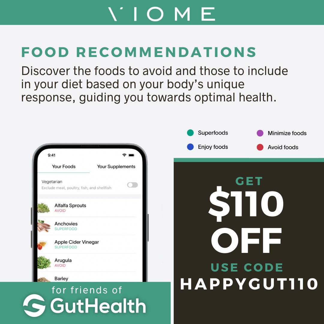GutHealthOrg's tweet image. 🌟 Dive into Viome's tests to discover insights tailored just for you! 🧬✨
💰 Use code HAPPYGUT110 for $110 off!
🎉 Don't miss out—invest in your well-being here: viomehq.sjv.io/c/3871347/1692…! 🚀
#Coupon #guthealth #viome #athometest