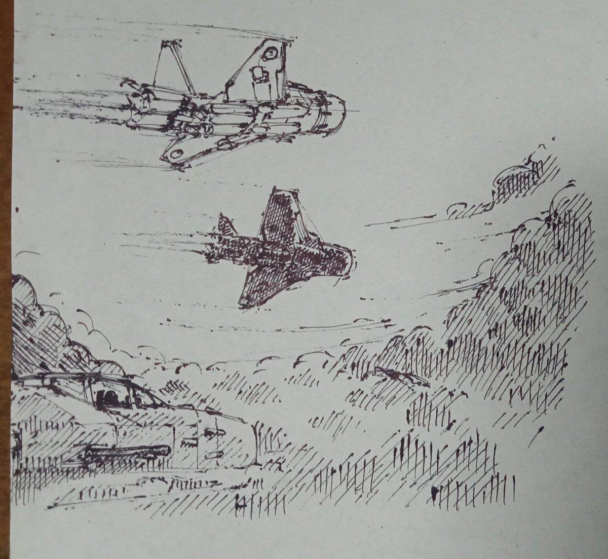 ArtBeave's tweet photo. Inktober Day 4 || 2023
Wanted to draw a whole illustration on Mecha Tengus soaring above the clouds but I couldn't wrap my head around how to translate the scene to ink, so I did a smaller comp instead. You can also have the rough drafts. https://t.co/bBN0qVW6Rf