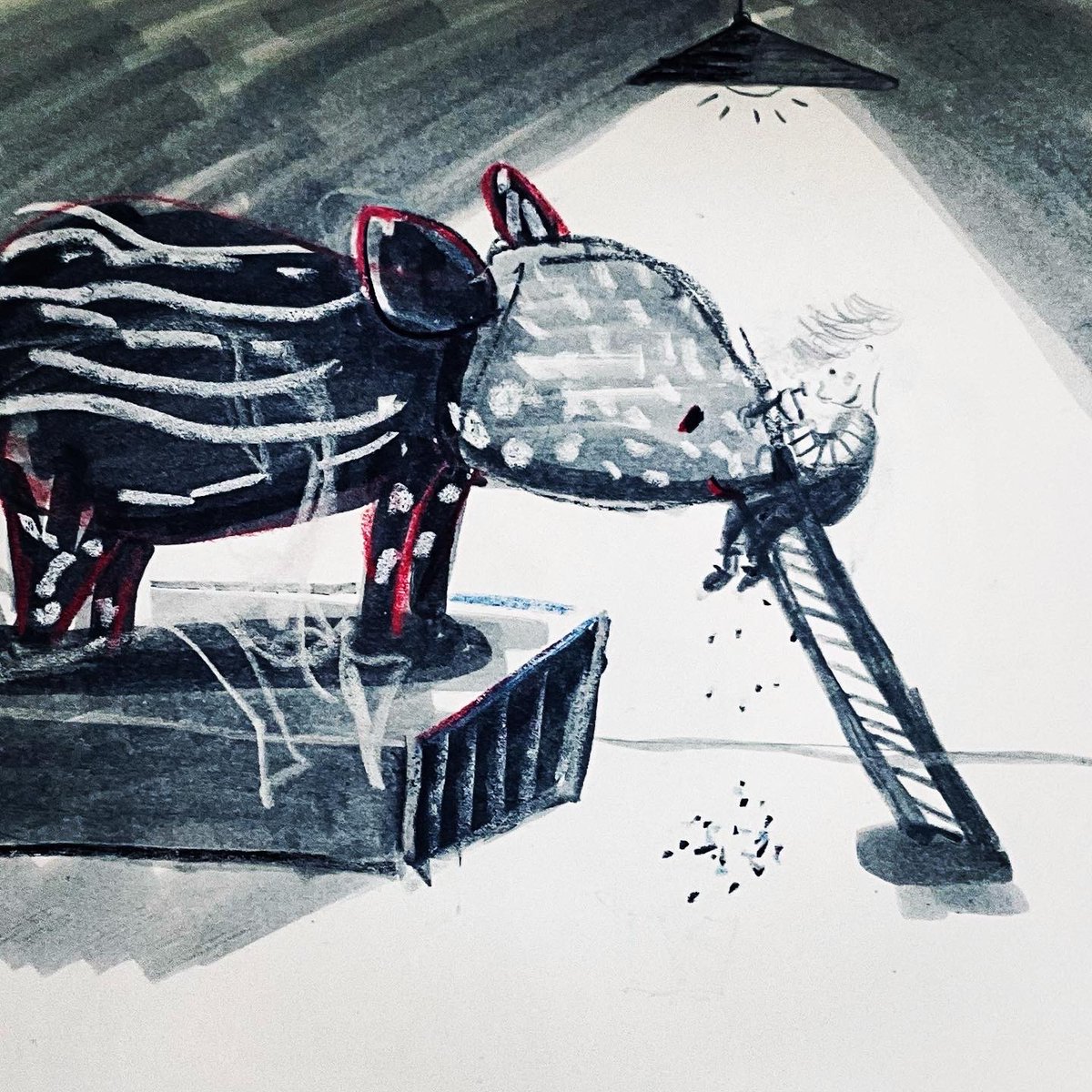 cockwell's tweet photo. Had a wonderful #pictureflow session with @PicBookCourse at lunchtime today.  Not sure I was expecting to google #babytapirs nor try and figure out how to add in some #lightandshadow and a #smallsculptor either … https://t.co/dw3uZMpyMi