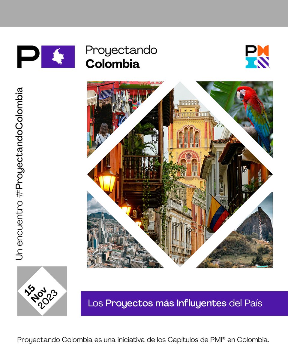 Un encuentro para reconocer e impulsar a Los Proyectos más Influyentes del País; grandes proyectos y grandes personas proyectando orgullosamente a Colombia.

📅 15 | Noviembre | 2023 
🎟️ Registro sin costo: link 
pmilatamchapters.airmeet.com/e/d9a9a700-5ee…