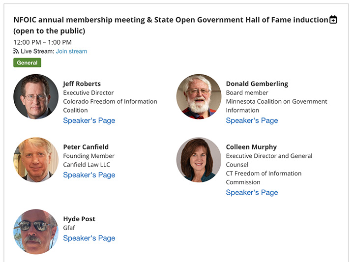 MinnForOpenGov's tweet photo. Don Gemberling, the longest serving @MNCOGI member and a force of nature in the long fight to preserve Minnesotans' right to government information, will be enshrined in the #FOISummit23 State Government Hall of Fame at the top of the hour. Congratulations, Don! #datapractices https://t.co/fNcIOt4WuN