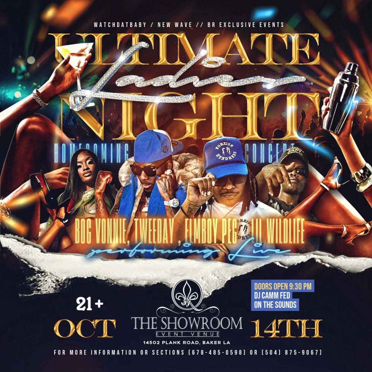 WatchDatBaby's tweet image. 💙💛💙💛💙💛💙💛

Ultimate Ladies Night 
Homecoming Concert

Tweeday , ElmBoy Peg , BOG Vonnie , Lil WildLife 17

💙💛💙💛💙💛💙💛

Live in Concert 

Doors open 9:30 pm

Dj Camm Fed On The Sounds 
💙💛💙💛💙💛💙💛

@officialbjay @newwaveent210 @brexclusiveevents