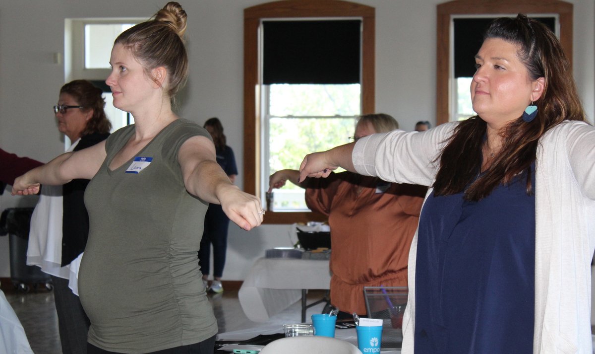 empaceap's tweet photo. Thanks to our partners who joined us for our 2023 Annual Meeting! We took time to thrive in play w. special guest Chris Fleming w. Inspire Health & Performance. He taught us how to care of our joints w. fun exercises. Missed out? Start thriving: https://t.co/OT1W3IRIdg.
#Empac https://t.co/XuASr653UF
