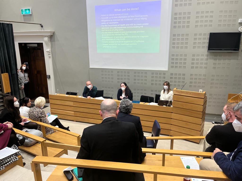 Long Covid Advocacy Ireland (@lcaireland) on Twitter photo Really pleased with the interest & engagement today at the #LongCovid briefing today in the Dail. A huge thank you to <a href="/paulmurphy_TD/">Paul Murphy 🏳️⚧️</a> for organising this opportunity for us.
So proud of our team here at LCAI.
Pictured <a href="/SarahOC_MECFS/">Sarah O'Connell</a> (also of <a href="/LongCovidKids/">Long Covid Kids / longcovidkids@bsky.social</a>) & <a href="/grainnekellyirl/">Gráinne Kelly</a> Really pleased with the interest & engagement today at the #LongCovid briefing today in the Dail. A huge thank you to <a href="/paulmurphy_TD/">Paul Murphy 🏳️⚧️</a> for organising this opportunity for us.
So proud of our team here at LCAI.
Pictured <a href="/SarahOC_MECFS/">Sarah O'Connell</a> (also of <a href="/LongCovidKids/">Long Covid Kids / longcovidkids@bsky.social</a>) & <a href="/grainnekellyirl/">Gráinne Kelly</a>