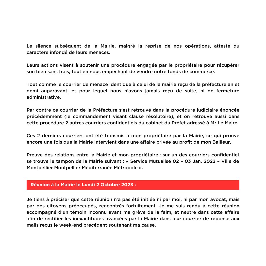 AvvaGarden's tweet photo. J-128 • Grève de la faim 

Démenti du communiqué de presse de la mairie de Montpellier du mardi 03 octobre. #grevedelafaim #Montpellier https://t.co/JN5SsCVPqh