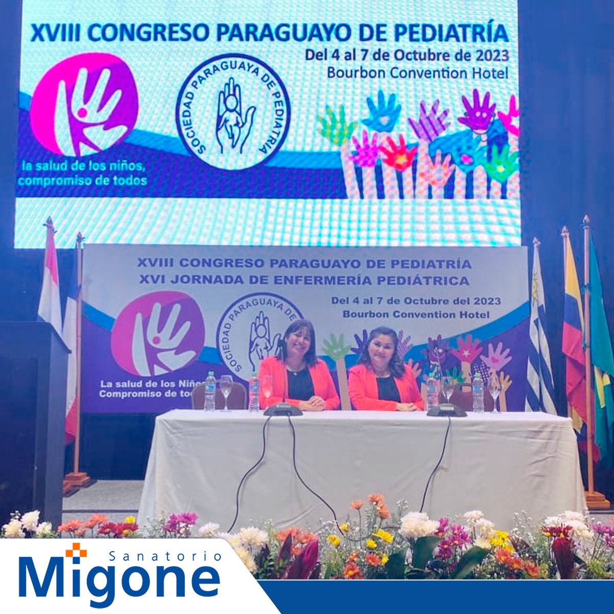 Participación en el XVIII #CongresoParaguayodePediatria como Comité Organizador en carácter de Miembro-Comité Jornada de #Enfermería
Lic. Mirta Galeano–Coord. de UCIN/UCIP
Lic. Zonia Vera–Coord. Control de infecciones
Disertante:
Lic. Ever Ibarra–Referente de Enfermería
#Migone