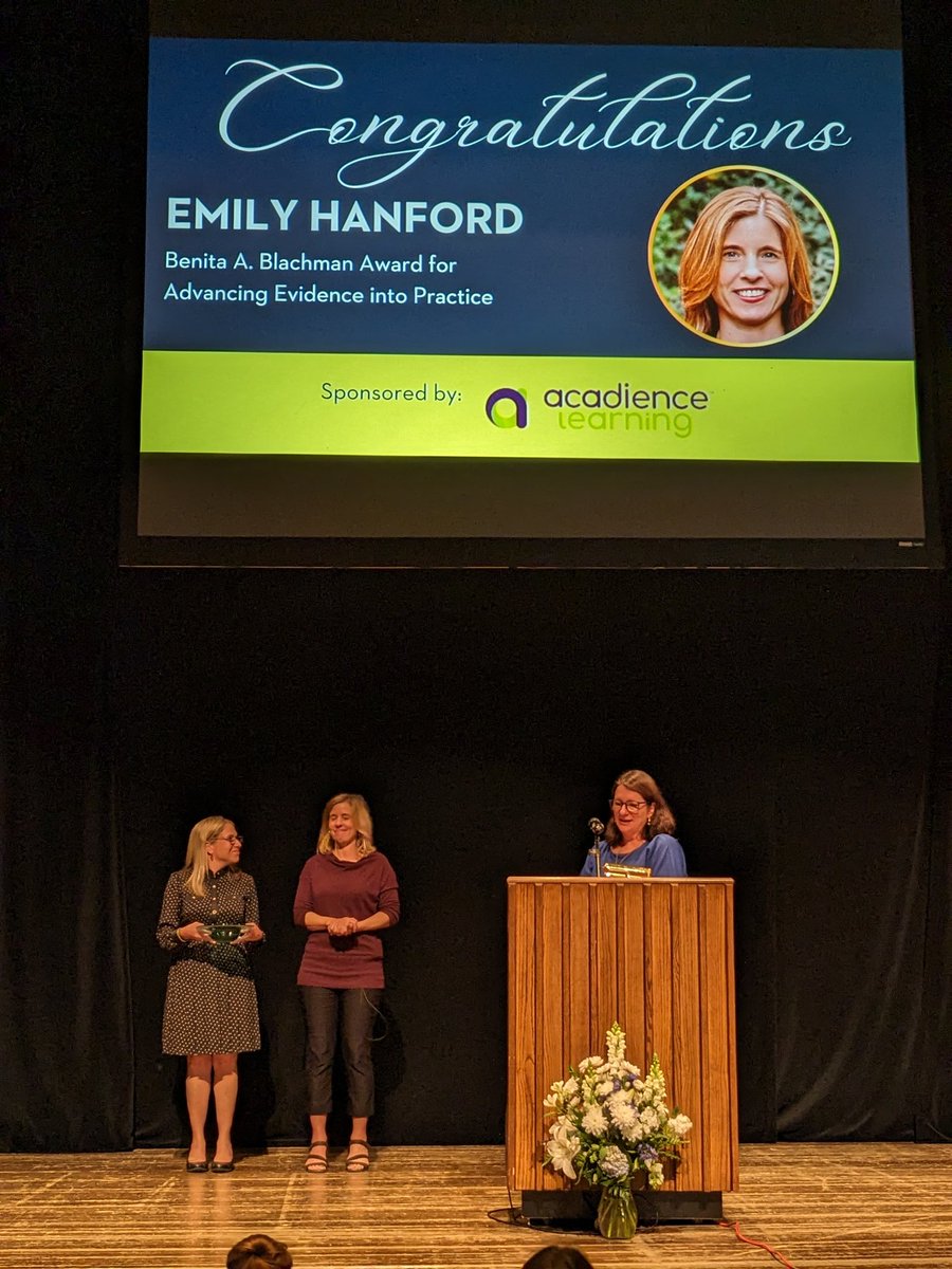 Congratulations @ehanford on your receiving the Benita A. Blachman Award from @reading_league #TRLConf2023 #ItTakesALeague #SoldAStory #dyslexia #literacy #Reading