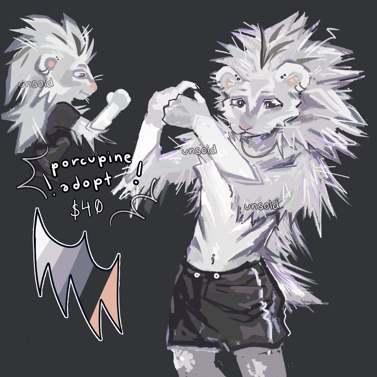 porcupine adopt !!! i put a lot of love into him!!

dm or reply if ur interested in homing him <3