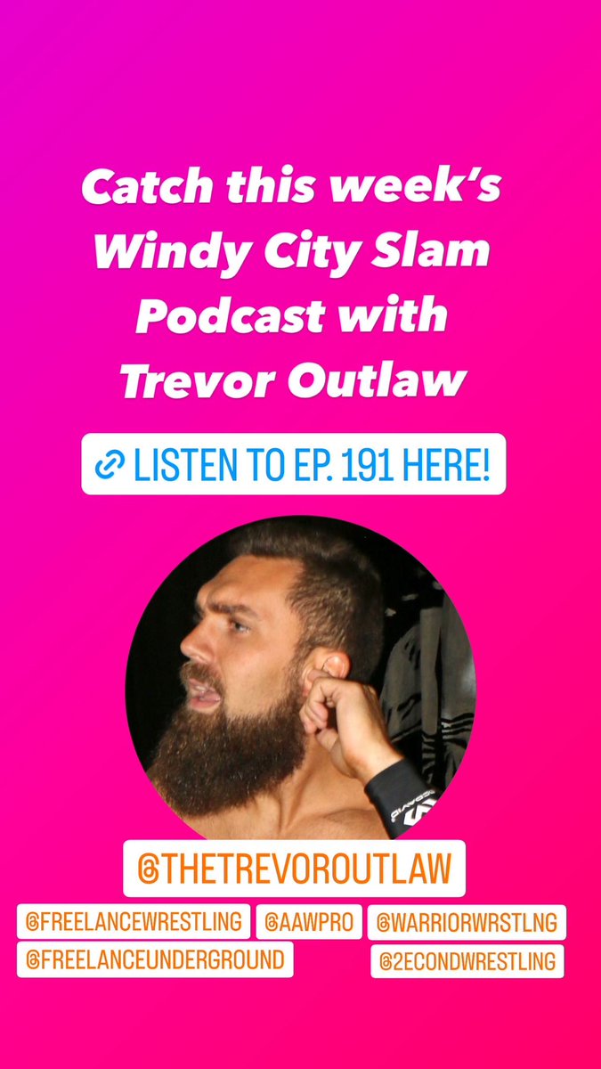 The always opinionated @thetrevoroutlaw joins @WindyCitySlam Podcast this week.

LISTEN HERE: bit.ly/46fbS7k.

#wrestling #prowrestling #localwrestling #indiewrestling #ChicagoWrestling #MidwestWrestling #TrevorOutlaw #YoursRudely #Trevtember #FreelanceIsHome