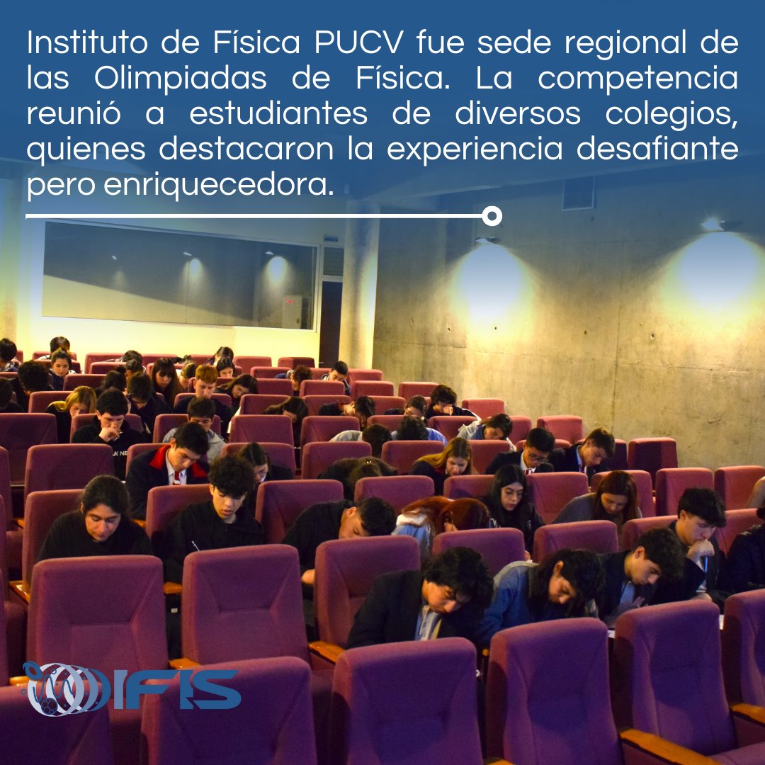 El 3 de octubre, estudiantes de diversos colegios se enfrentaron a desafíos enriquecedores para estimular su interés en las ciencias físicas. 📚💡

Los resultados se revelarán el 11 de octubre.

Revisa más aquí:

✨fis.ucv.cl/noticias-y-act…✨