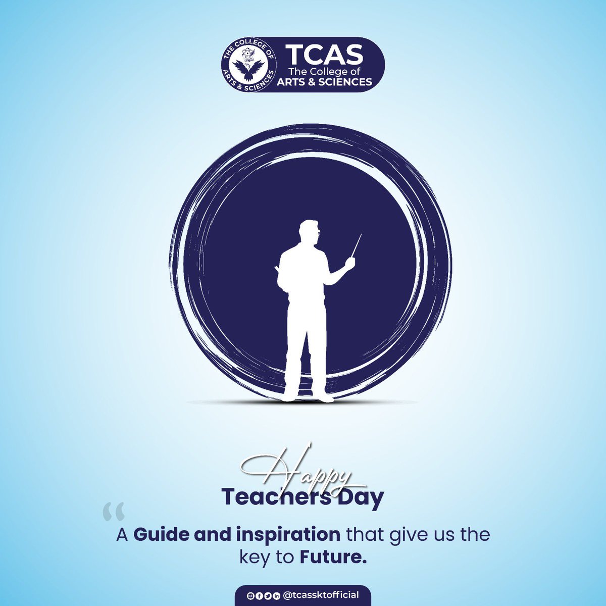 𝗛𝗔𝗣𝗣𝗬 𝗧𝗘𝗔𝗖𝗛𝗘𝗥𝗦' 𝗗𝗔𝗬! 👩‍🏫👨‍🏫 

'𝒯𝑒𝒶𝒸𝒽𝑒𝓇𝓈 𝒸𝒽𝒶𝓃𝑔𝑒 𝓉𝒽𝑒 𝓌𝑜𝓇𝓁𝒹, 𝑜𝓃𝑒 𝒸𝒽𝒾𝓁𝒹 𝒶𝓉 𝒶 𝓉𝒾𝓂𝑒.'

#tcas #TCAS #thecollegeofartsandscineces #sialkot #HappyTeachersDay #HappyTeachersDay2023