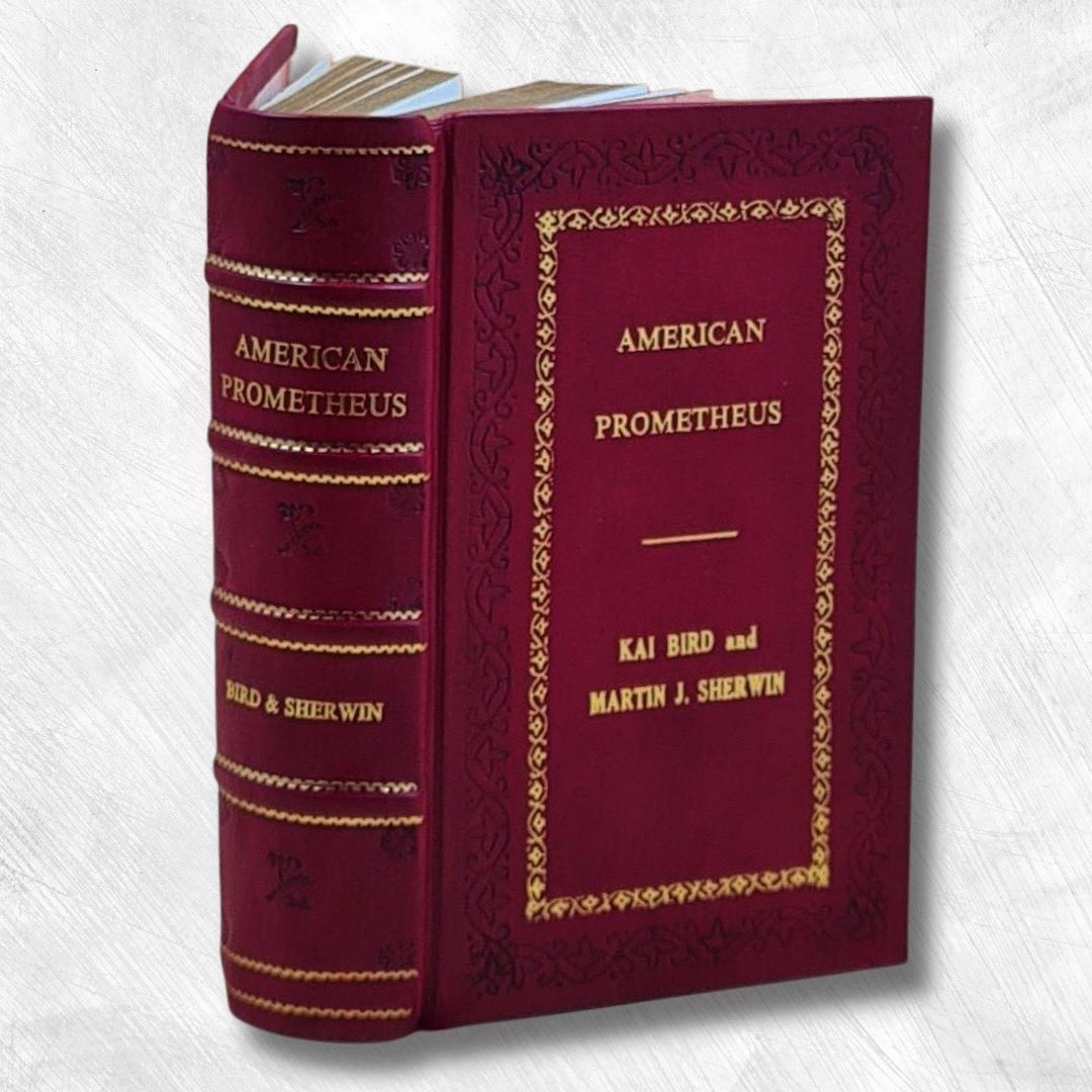 📚 Embrace the art of craftsmanship! 🖋️ Presenting #AmericanPrometheus by #KaiBird and #MartinJSherwin, bound with passion and precision. 📖 Explore history through the pages of this masterpiece. 

Visit rarebiblio.com now 🤩 #books #rarebooks #vintagebooks #booklovers