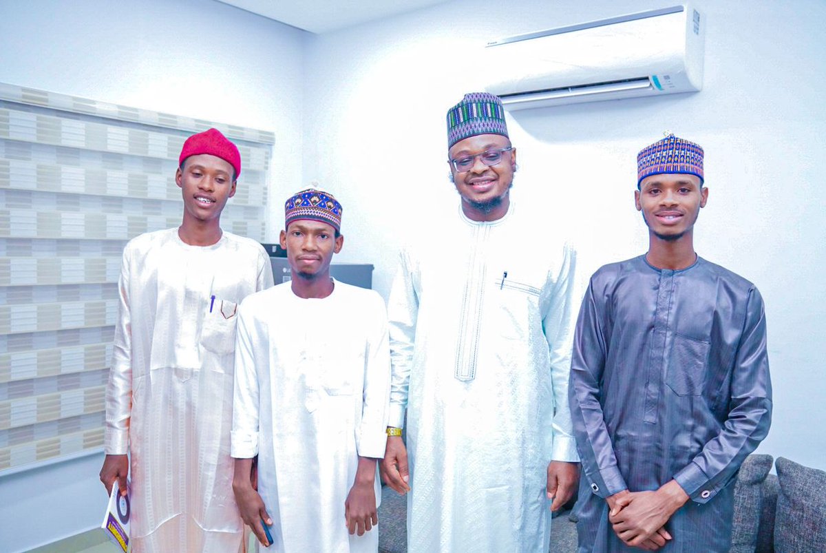 Professor Isa Ali Ibrahim Pantami, CON, receives his mentee, Salisu Abdurrazak Saheel. Salisu presented a copy of his recently authored book- "Cybersecurity: A Panacea for National Insecurity" to his mentor. 
He commended Salisu Saheel for his efforts in authoring a book at this