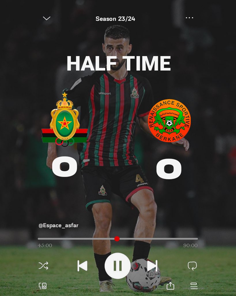 EspaceAsfar's tweet photo. HALF-TIME #ASFARRSB 0-0 https://t.co/EA3dCRvWpP