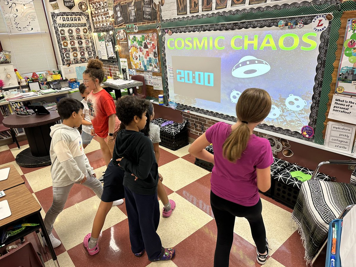 freigert77's tweet photo. 👽🛸Cosmic Chaos: squadrons collected specimens (envelopes), analyzed the data (answered math review questions) and dashed for more while avoiding any traps! #cedarpride #eggdashchallenge #emc2learning @mrmatera @MeehanEDU https://t.co/uqDagrDmIC