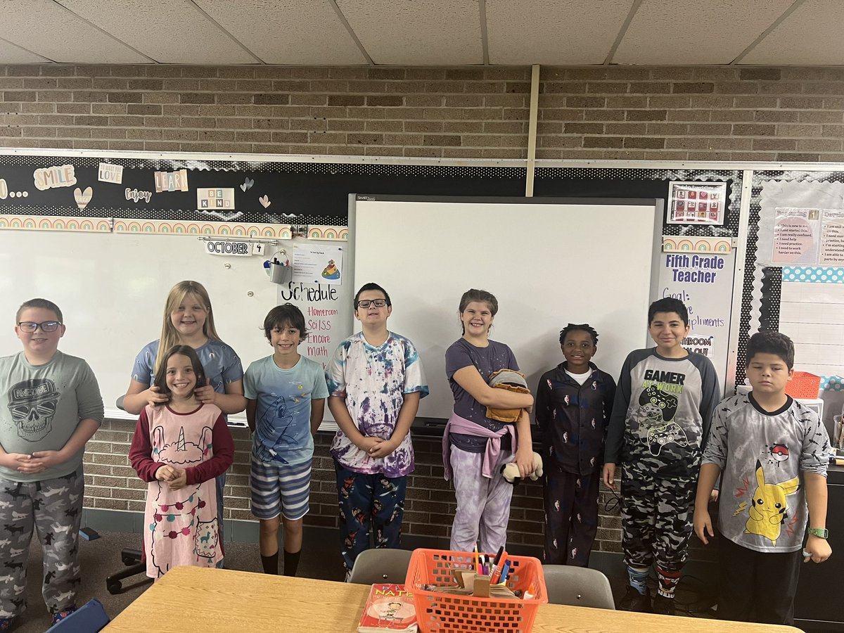 Homecoming Spirit Week Fun! Today was pajama day!