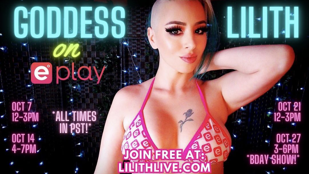 God_Lilith's tweet photo. October cam shows announced!! 🥰 Including My BIRTHDAY celebration show!! 🥳

Join at https://t.co/YFHaaXB2mC !! https://t.co/ZNZ5ouF8oU