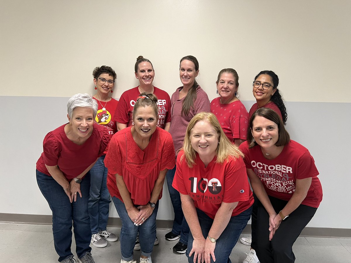 Our Support team celebrated Dyslexia Awareness Day by wearing red! #hayeshawks #katyisddyslexia