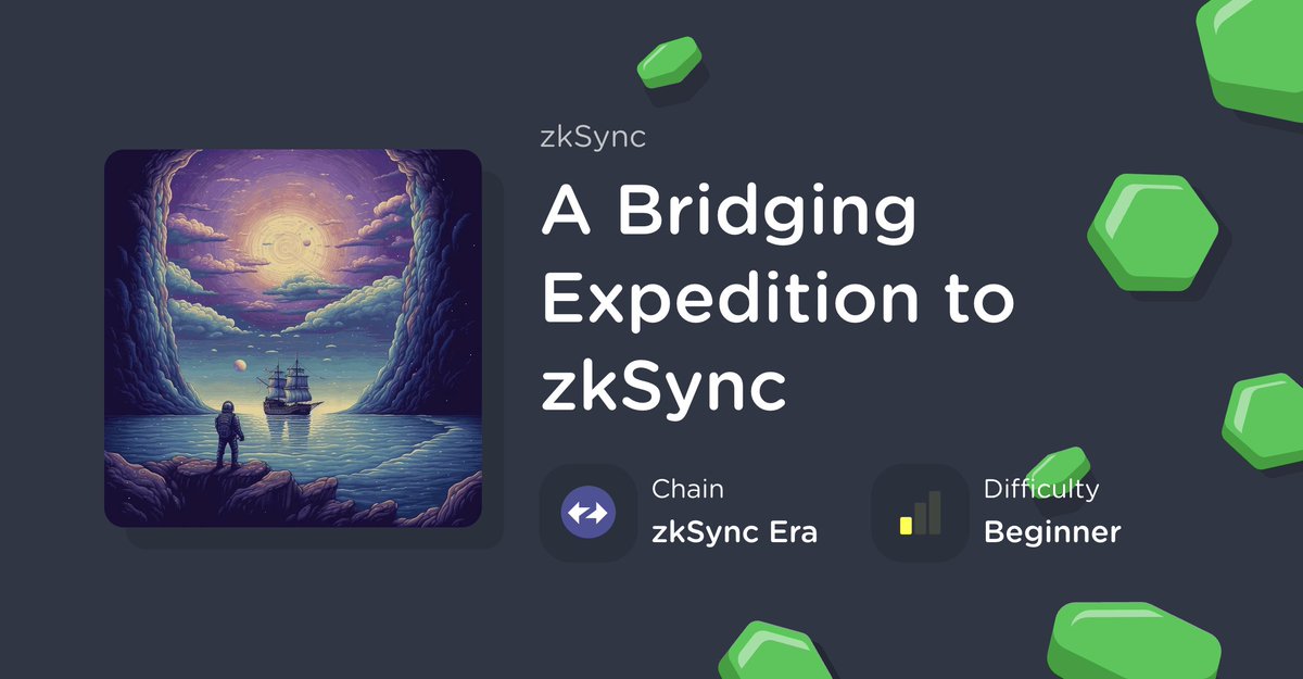 Layer3 (@layer3xyz) on Twitter photo Explore the top @zkSync Era protocols in our multi-Quest expedition. ✨
Featuring zero-knowledge pioneers <a href="/SatoriFinance/">Satori</a>, <a href="/mavprotocol/">Maverick Protocol</a>, and <a href="/PancakeSwap/">PancakeSwap</a>:
l3.xyz/zkSyncExpediti… Explore the top @zkSync Era protocols in our multi-Quest expedition. ✨
Featuring zero-knowledge pioneers <a href="/SatoriFinance/">Satori</a>, <a href="/mavprotocol/">Maverick Protocol</a>, and <a href="/PancakeSwap/">PancakeSwap</a>:
l3.xyz/zkSyncExpediti…