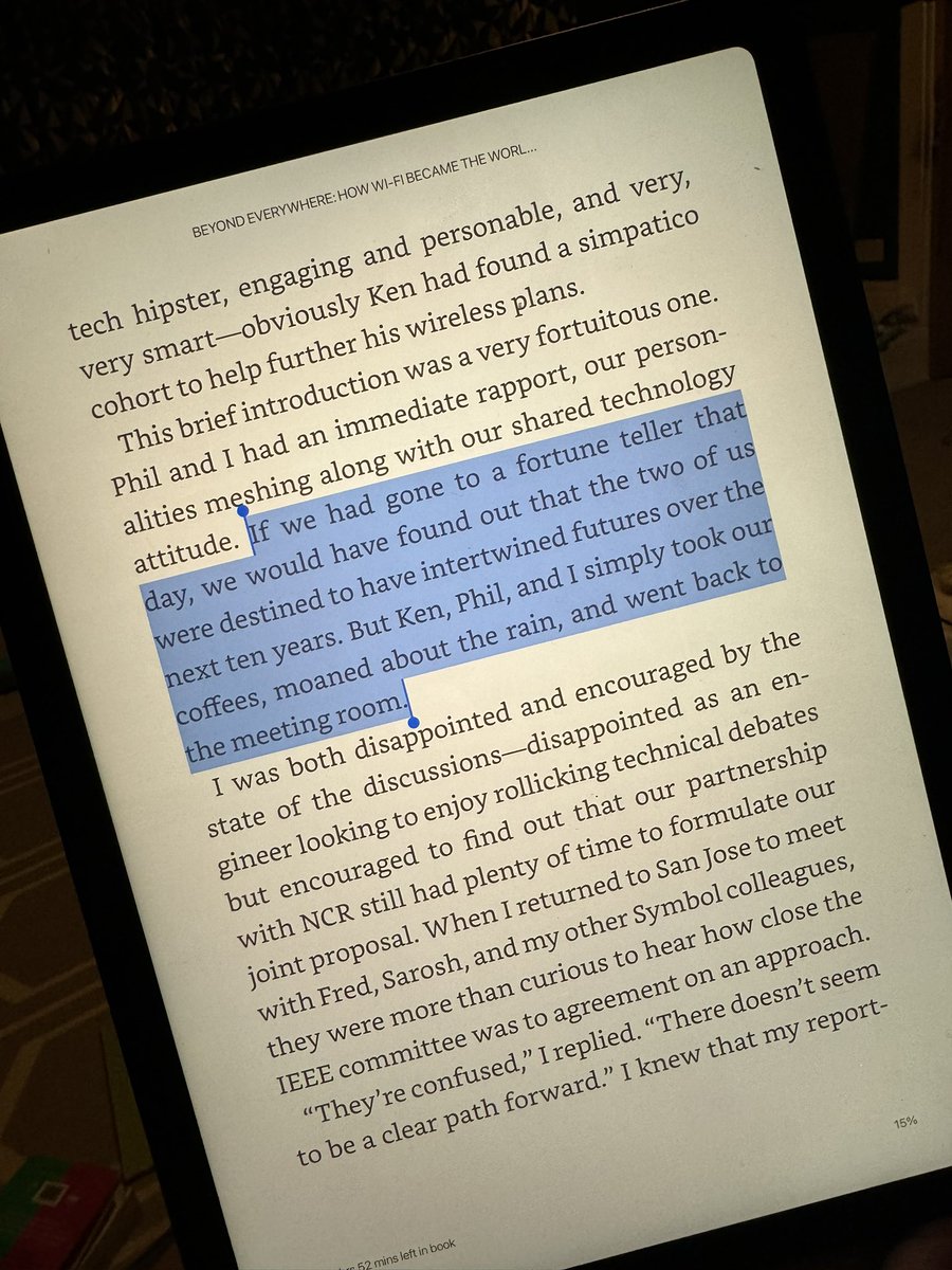 Andy Davidson (@andyd) on Twitter photo Reading “Beyond Everywhere” by <a href="/ennisgregory/">Greg Ennis</a>. I realise that this beautiful paragraph about a chance hallway encounter at an IEEE meeting describes the start of many of my important business and personal relationships, only at RIPE, UKNOF, NANOG, Peering fora, and IXP meetings! Reading “Beyond Everywhere” by <a href="/ennisgregory/">Greg Ennis</a>. I realise that this beautiful paragraph about a chance hallway encounter at an IEEE meeting describes the start of many of my important business and personal relationships, only at RIPE, UKNOF, NANOG, Peering fora, and IXP meetings!