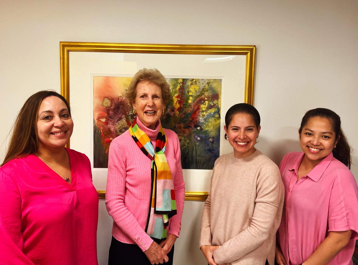 Dr. Anne Moore, Director of the @WeillCornell #BreastCancer Survivorship Program, and other members of our care team #WearPink in support of #BreastCancerAwarenessMonth.