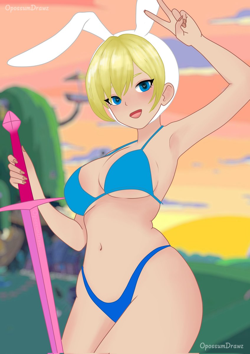 OpossumDrawz's tweet photo. Loved the new fiona and cake show! Hope ypu guys like my new art ♡ #fionaandcake #fionabikini #adventuretime #cartoonbikini https://t.co/fimqYfsnyK