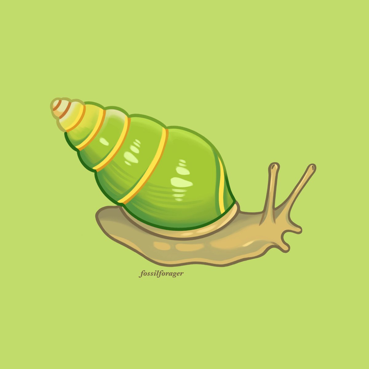 「Invertober Day 4 - Emerald Green Snail  」|Nicole 🌱のイラスト